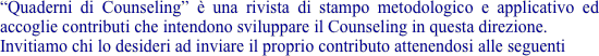 “Quaderni di Counseling” è una
